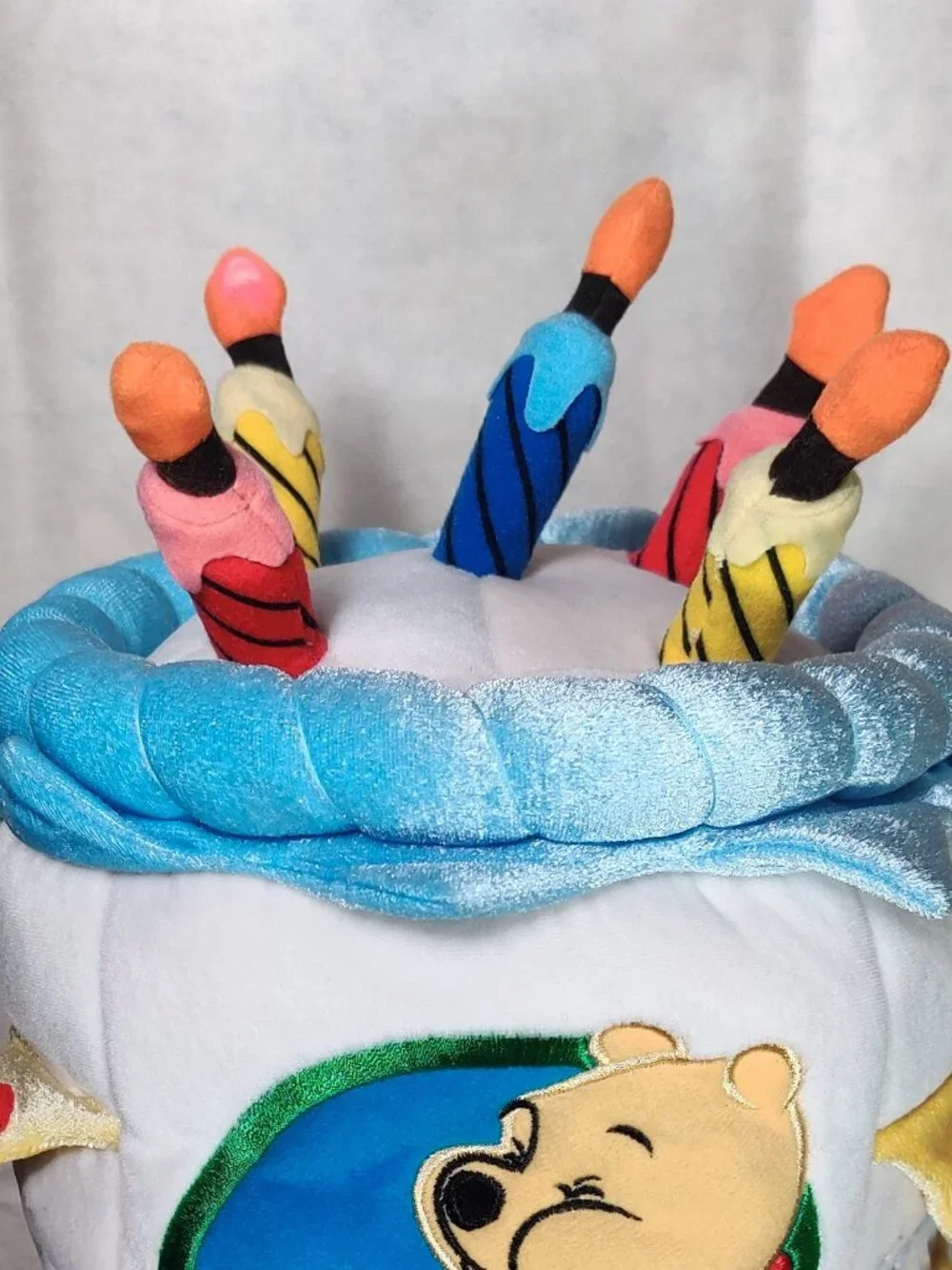 Vintage Disneyland Winnie the Pooh Birthday Cake Hat Light Up Embroidered Adult